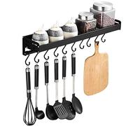 WDSOPK Pot Pan Rack Blackkitchen Wall Storage Adhesive Spice Rack No Drill Wall Mounted Space Aluminum For Bathroom Toilet,A60Cm(B60Cm