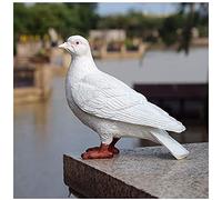 WDSOPK Resin Dove Animal Sculpture Outdoor Patio Yard Decorations, Pigeon Garden Statue Lawn Ornaments(B)