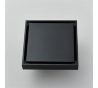 WDSOPK Scarico A Pavimento Invisibile per Bagno,in Acciaio Inox 304,Antiodore,Piatto Doccia,Scarico Lungo,Scarico Lineare A Pavimento,Oro Spazzolato 10 Cm,Z(Nero 10Cm-Z)