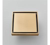 WDSOPK Scarico A Pavimento Invisibile per Bagno,in Acciaio Inox 304,Antiodore,Piatto Doccia,Scarico Lungo,Scarico Lineare A Pavimento,Oro Spazzolato 10 Cm,Z(Oro Spazzolato 10 Cm-Z)