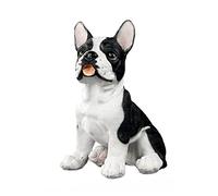 WDSOPK Simulation Dog Model, Dog Sculpture Statue French Bulldog Resin Replica Antique Home Outdoor Flower Garden Forest Decoration Gift