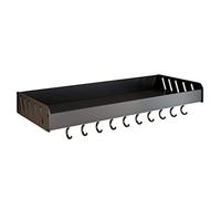 WDSOPK Spice Rack Black Kitchen Hanging Rack Adhesive Seasoning Rack No Drill Wall Mounted Space Aluminum for Kitchen And Bathroom,A1 Pack 40Cm(Black-B1 Layer 60Cm