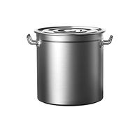 WDSOPK Stockpots 304 Food Grade Stainless Steel Thickened Household Stockpot, Round Bucket Soup Pot with Lid, Commercial Braised Meat Pot/Drum/Water Bucket(Onecolor-25 * 25Cm)