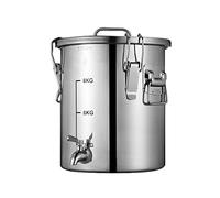 WDSOPK Stockpots Stainless Steel Sealed Storage Drums. Thickened Sealed Barrel with Lid, Silicone Sealing Ring, Can Be Used for Liquid Transportation(Onecolor-28 * 40Cm)