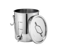 WDSOPK Stockpots Stainless Steel Sealed Storage Drums with Lid, Silicone Sealing Ring, 360 ° Inverted Leak-Proof, Liquid Transportation