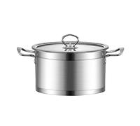 WDSOPK Stockpots Stockpots, Classic 304 Stainless Steel 20Cm Stock Pot with Lid, Mirror Polished Induction Pot, Soup Pot, Dishwasher Safe(20.1 * 12.1Cm)