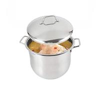 WDSOPK Stockpots Stockpots, Large Deep Stainless Steel Stock Pot, Soup Pot, Mirror Polished Induction Pot, Fast Heat Conduction, 3 Size, Silver(24 litres)