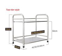 WDSOPK Utility Storage Shelf Stainless Steel Kitchen Rack, Microwave Shelf, Oven Rack Is Very Suitable As A Kitchen Bread Rack, Storage Rack, Spice Rack, Etc. Rack Organizer(L40Cmxw35Cmxh52Cm