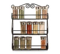WDSOPK Wall Spice Rack,Herb Rack, 3 Tiers Kitchen Shelf Organiser For Herb Jars Bottles Space Saving Storage,Wall Mountable Or Cupboard Door Fitting