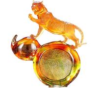 WDSOPK Zodiac Tiger Glazed Jade Sculpture Desk Decor Ornaments Home Living Room Office Decorations Christmas Birthday Gift 18X8X25Cm