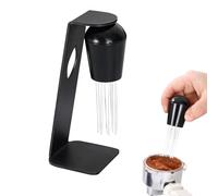 WDT Distribution Tool, Ailelan Strumento WDT Tool Espresso con 12 Aghi da 0,25 mm Installati e Supporto In Metallo, Strumento Distribuzione Caffè Accessori per Espresso per Baristi, Casa, Bar