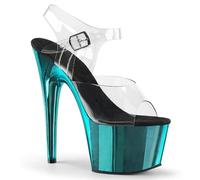 WDUDSUDUW 7.9In Piattaforma Lampeggiante Trasparente Tstiletto Tacchi Molto Alti Sandali/Tacco Alto Pole Dancing Modello Catwalk Sandali, Blu, 39.5 EU