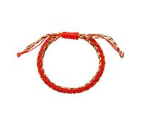 WDUDSUDUW Bracciale rosso fortunato, corda intrecciata fatta a mano fai da te, bracciale tradizionale per uomini e donne può essere usato come corda di preghiera,R