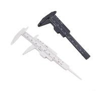 WDWDW Calibro a corsoio in plastica, Righello con Calibro Scorrevole da 80 mm, Strumento di Misura micrometrico, per la misurazione dello Spessore e della profondità, Set Bianco e Nero