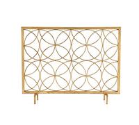 WDWDW Cancello in Ferro battuto Resistente Fire Guard, Copertura in Rete Metallica per Camino da 30,7 Pollici, per Interni ed Esterni, Colore Oro