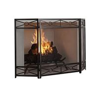 WDWDW Cancello Moderno Fire Guard, Recinzione Pieghevole per focolare Interno ed Esterno con Rete Pieghevole, Protezione antiscintille Fire Guard Nera, 67 x 30 x 80 cm, Decorazione