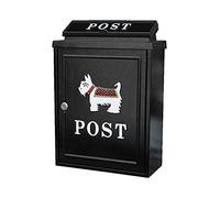 WDWDW Cassetta Postale Moderna per Esterni in Metallo zincato con Chiave, Grande capacità, con Serratura a Parete, 11,2x5x16,2 Pollici
