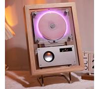 WDWDW Lettore di Cassette Bluetooth, Stereo Portatile con CD, Radio, Cornice Musicale da Parete, Cornice Decorativa con Telecomando e Copertura Antipolvere Magnetica.