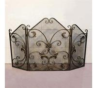 WDWDW Parascintille Decorativo per Stufa, 3 Pannelli in Ferro battuto, Sicuro per Bambini, per Interni ed Esterni, in Metallo