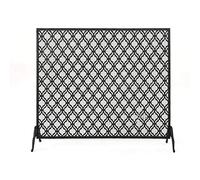 WDWDW Schermo di Protezione antincendio in Rete di Ferro per Camino, Nero, divisorio Verticale in Ferro battuto Nero Cavo