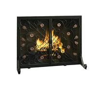 WDWDW Schermo per Camino con Ante, Rete Nera Vintage per la Sicurezza di Bambini e Animali Domestici - Altezza 30,7 Pollici Matrimonio