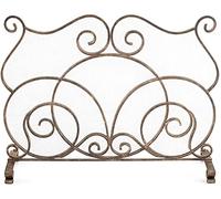 WDWDW Stufa a Camino Decorativa Fire Guard Gold - Verticale con Copertura in Rete - Protezione dalle scintille per la Sicurezza di Bambini e Animali Domestici