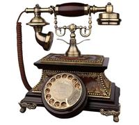 WDWDW Telefono a Disco in Stile Vintage, Telefono Fisso con Filo per Ufficio e casa, Arredamento per Soggiorno