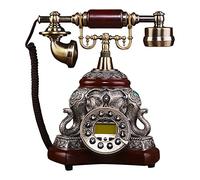 WDWDW Telefono Fisso Antico con Display LCD, Vecchio Stile, con Cavo e Ripetizione della Chiamata con Un Tasto, per l'arredamento di Ufficio, casa, Soggiorno