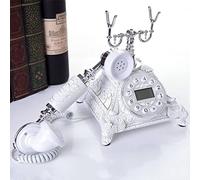 WDWDW Telefono Vintage, Telefono Fisso Antico con Tasti, telefoni Decorativi Classici per la casa, Telefono retrò con Filo, in Resina