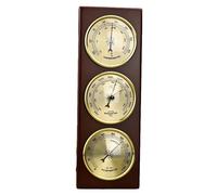 WDWGLIYN Barometro in legno, barometro 3 in 1, termometro, igrometro, stazione meteorologica multifunzionale da appendere alla parete, analogico ad alta precisione, non richiede batterie, oro