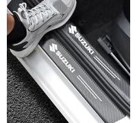 WDXIA 4 Pezzi Battitacco Adesivi Soglie Porte per Suzuki Swift 2005-2025, Battitacco per Auto Pellicola del Protezione Davanzale Portiera Carbonio,B
