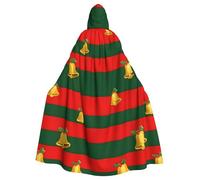 WDXQHY Campane dorate sulle strisce Mantello di Halloween per adulti con cappuccio comodo elastico mantello perfetto per costumi cosplay feste di Halloween mantello con cappuccio