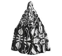 WDXQHY Gioca musica jazz Halloween Mantello con cappuccio Stampa completa Poliestere Costume Mantello per Cosplay Feste Mascherate Comic Contro Leggero Confortevole Tessuto No-prurito con Chiusura