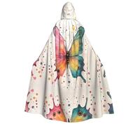 WDXQHY Mantello per Halloween da adulto con cappuccio, a lunghezza intera, per feste cosplay ed eventi a tema, 100% poliestere, confortevole, lavabile in lavatrice, perfetto per balli e convegni di