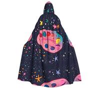 WDXQHY Mantello per Halloween da adulto con cappuccio, a lunghezza intera, per feste cosplay ed eventi a tema, 100% poliestere, confortevole, lavabile in lavatrice, perfetto per balli e convegni di