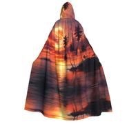 WDXQHY Mantello per Halloween da adulto con cappuccio, a lunghezza intera, per feste cosplay ed eventi a tema, 100% poliestere, confortevole, lavabile in lavatrice, perfetto per balli e convegni di