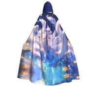 WDXQHY Mantello per Halloween da adulto con cappuccio, a lunghezza intera, per feste cosplay ed eventi a tema, 100% poliestere, confortevole, lavabile in lavatrice, perfetto per balli e convegni di