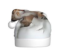 WDXQHY Rip a cat's face off Adulto Peluche Cappello di Natale Decorazione Festiva Vacanza e Accessorio per Festa Cappello di Natale per Adulti Vacanze Decorazioni per feste Cappello