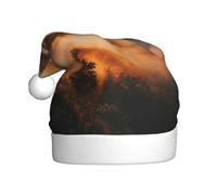 WDXQHY Sea of Clouds Cappello di Natale in peluche per adulti Decorazione festiva e accessorio per feste Cappello di Natale per adulti Decorazioni per feste cappello