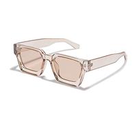 WDZAYXC Occhiali da sole rettangolari vintage per uomo donna Chunky rettangle sunglasses retrò occhiali UV400 protezione