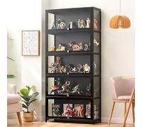 WDZDMYL Vetrina Curio, Ripiani portaoggetti con Anta in Vetro Acrilico, scaffale per Giocattoli da Collezione, libreria per Bambini e libreria per Sala Giochi, Camera da Letto, cameretta dei Bambini