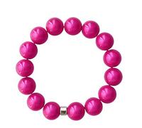 WDZDS Braccialetti Elastici con Perle Magiche, Bracciale Elastico con Perline Riflettenti in Acrilico da 14 mm con Effetto 3D per Donna, Accessorio Chic per Feste e Abbigliamento Casual