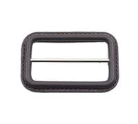 WDZDS Interno 2.5-5CM Sostituzione Fibbia in Vera Pelle Nera Sostituzione Fibbia per Cintura Rivestita in Pelle con Perno per la Creazione di Fibbia con Cursore Triglide