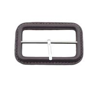 WDZDS Interno 2.5-5CM Sostituzione Fibbia in Vera Pelle Nera Sostituzione Fibbia per Cintura Rivestita in Pelle con Perno per la Creazione di Fibbia con Cursore Triglide