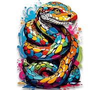 WDZFF 1000 Pezzi Abstract Puzzles - Colour Snakes Animal Flower Art Immagini - Per La Famiglia Di Adulti Giocattoli Antistress - Decorazione Artistica Da Parete Kq186Zp