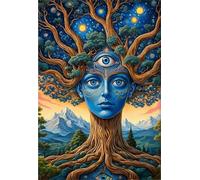 WDZFF Eyes Arte Astratta Colorful Painting - Puzzle 1000 Pezzi - Decorazione Artistica Da Parete - Gioco Di Sfida Per Adulti - Giochi Per La Riduzione Dello Stress In Famiglia Kq57Zp