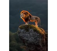 WDZFF Lionss Animal Landscape Immagini Poster Art - Puzzle 1000 Pezzi - Per Gioco Di Sfida Per Adulti - Decorazione Artistica Da Parete Kq428Zp