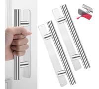 WDZGX Maniglie Maniglia Acciaio Inossidabile Porta Scorrevole Adesive Maniglie Per Mobili Per Porte e Finestre Cassetti Porte da Giardino Armadi 2 PCS (127 * 18 * 35cm, Argento)