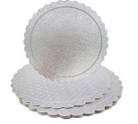 WDZGX Sottotorta Tondo Cake Board Vassoio Torta Rotondo 25cm sotto torta rotondo 6Pcs Base Torta Cartone per Decorazione di Torte di Matrimoni e Feste di Compleanno (10 inch)