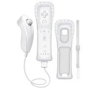 WDZP Telecomando Wii con Nunchuck, controller Wii con Nunchuck, compatibile con Nintendo Wii/Wii U, confezione da 2